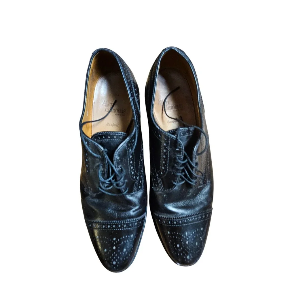 Allen Edmonds‎ Sanford Cap Toe Oxford Dress Shoes 9.5 C Leather Old Money 5207